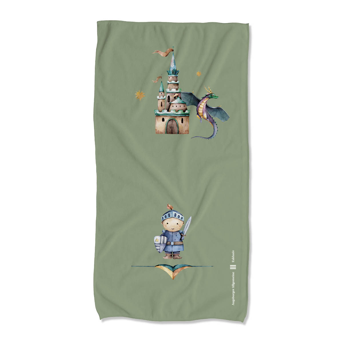 Kinderbadetuch "Ritter" - grün