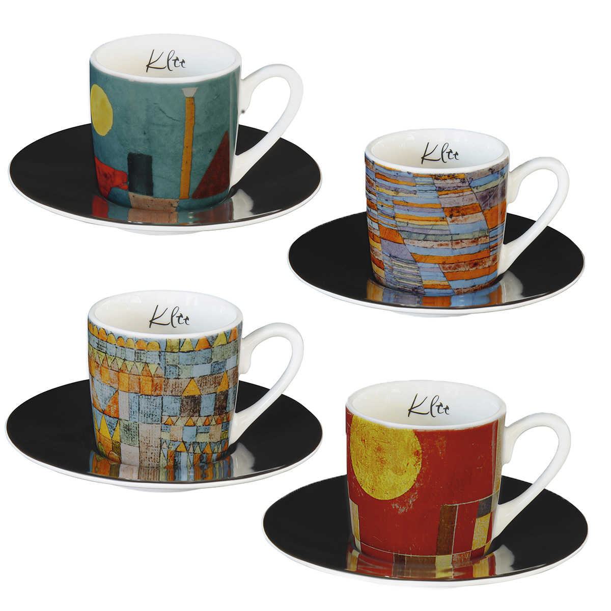 0924879_tassen Bild: Paul Klee: 4 Espressotassen mit Künstlermotiven im Set