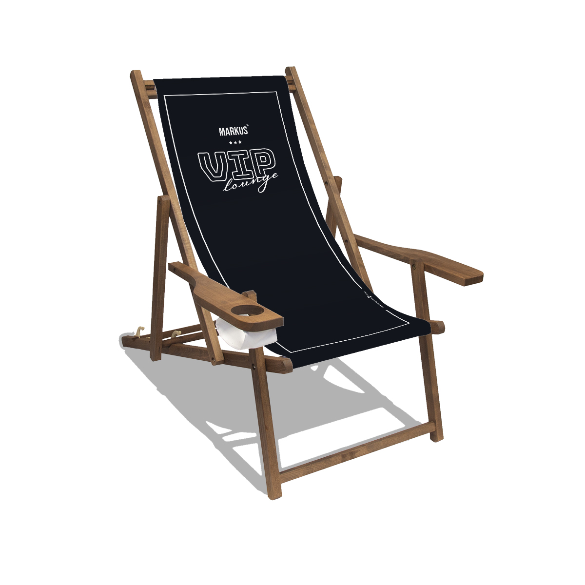 Liegestuhl_Cultus_VIP-Lounge_swblau_72dpi_RGB_P_v2_ Bild: Holz-Liegestuhl "VIP Lounge" - schwarz
