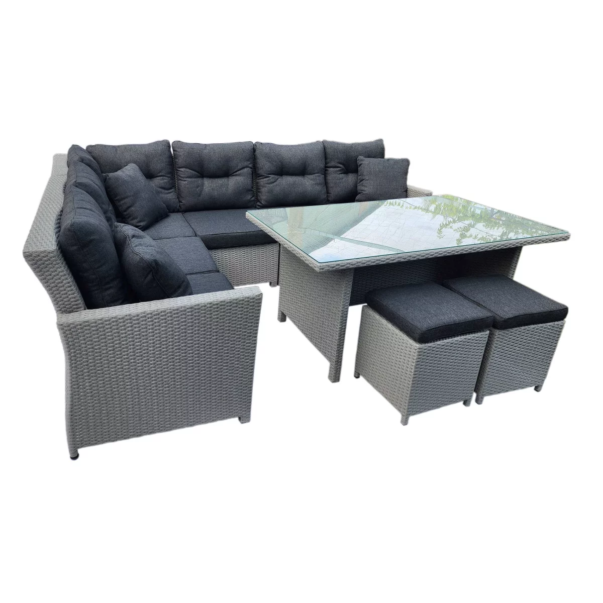 Gartenlounge "Set Anero" grey inkl. Tisch
