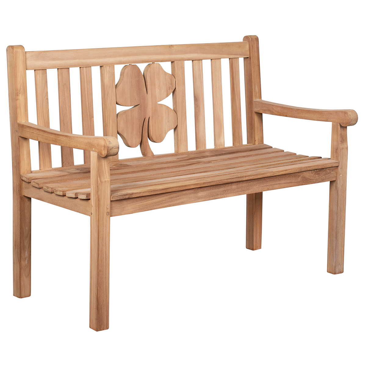 BL26017_Gartenbank-Kleeblatt-Teak-120-cm_2_1200x1200px Bild: Gartenbank Kleeblatt