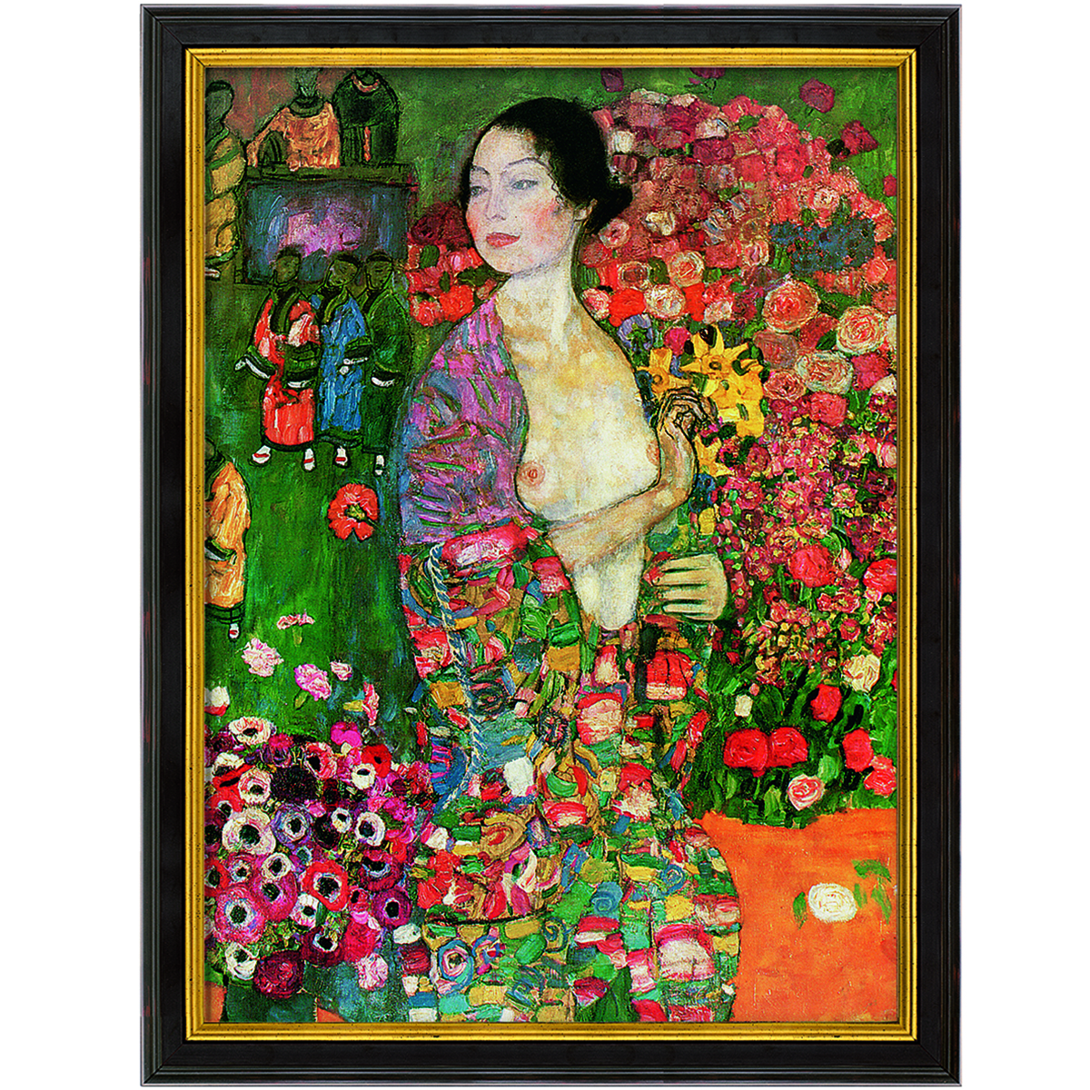 Gustav Klimt: Bild "Die Tänzerin" (1916-18), gerahmt Kunst, Malerei, Collage, Person, Moderne Kunst
