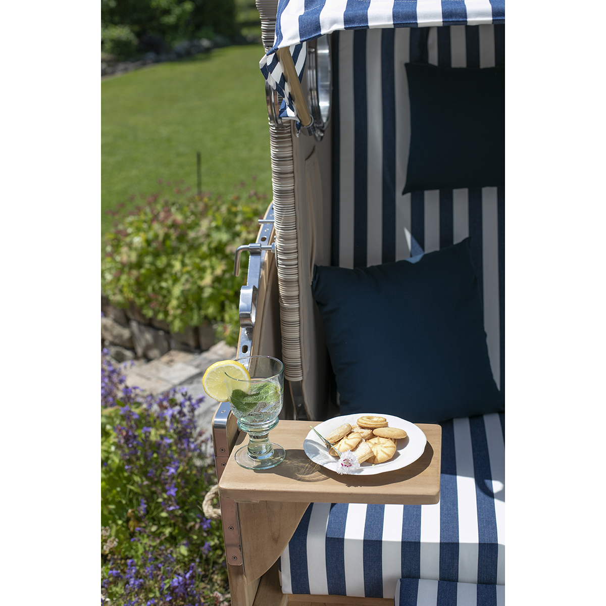 Strandkorb Single “Düne Teak Shell“