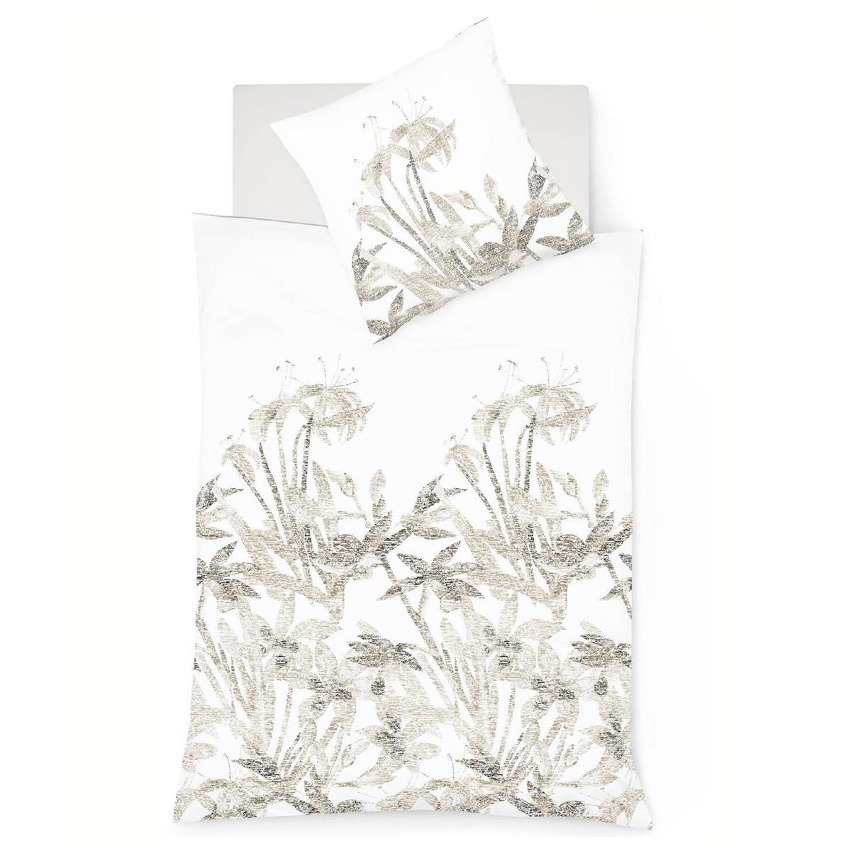 Halbleinen Wendebettwäsche “Provence Cassis“ – beige Bild: Halbleinen Wendebettwäsche “Provence Cassis“ – beige