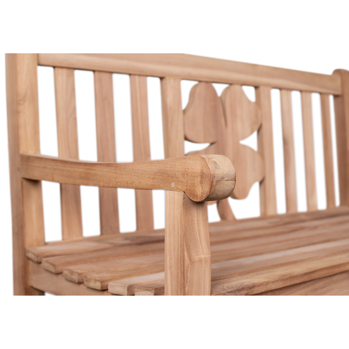 BL26017_Gartenbank-Kleeblatt-Teak-120-cm_3_1200x1200px Bild: