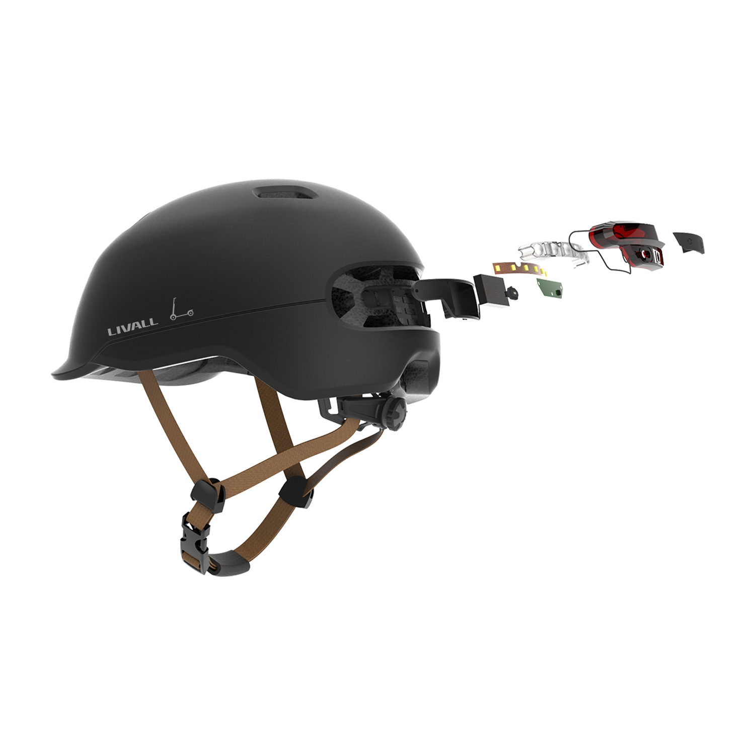 Fahrradhelm mit Bremslicht und SOS-Alarm