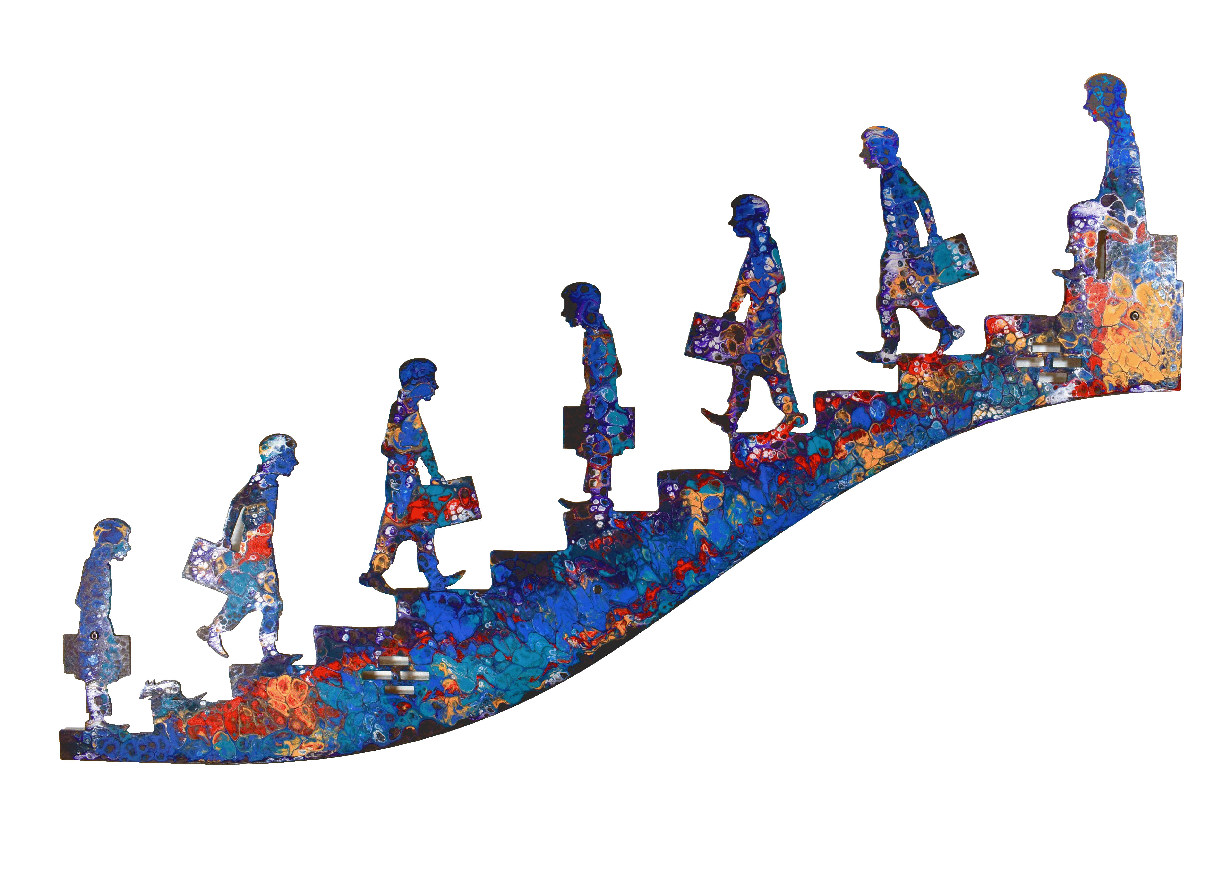 Wandskulptur-on-the-stairs Bild:
