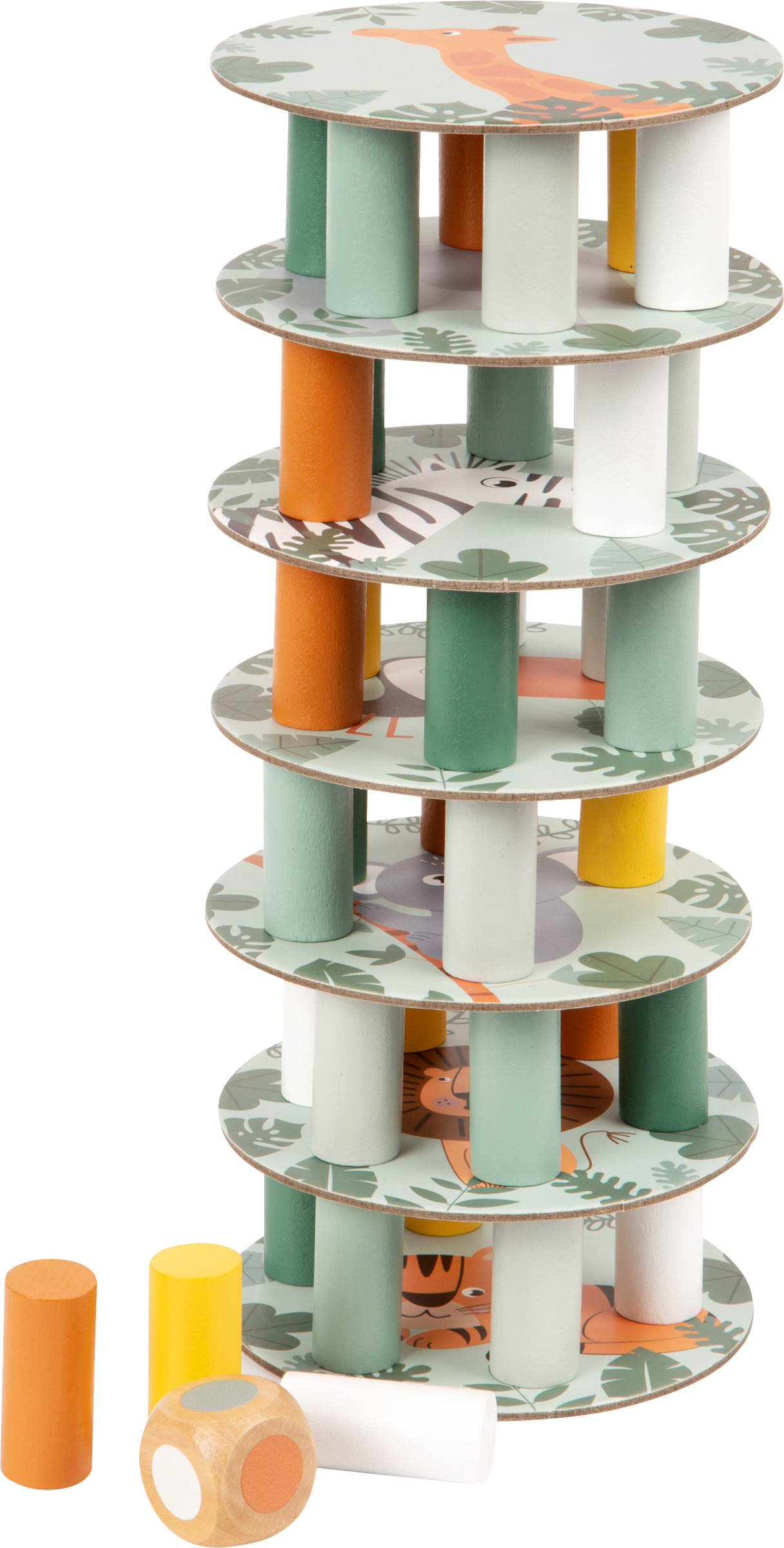 11958_legler_small_foot_Turmspiel_Safari_a Bild: Spiel Wackelturm Safari