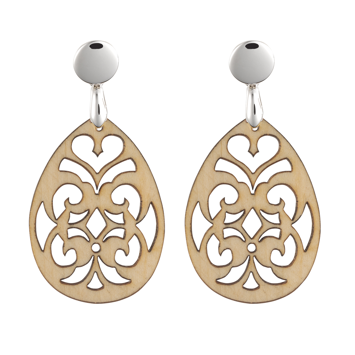 Waidzeit_Boheme_Ohrringe-Zirbe_silber_kurz_1200x1200px Bild: