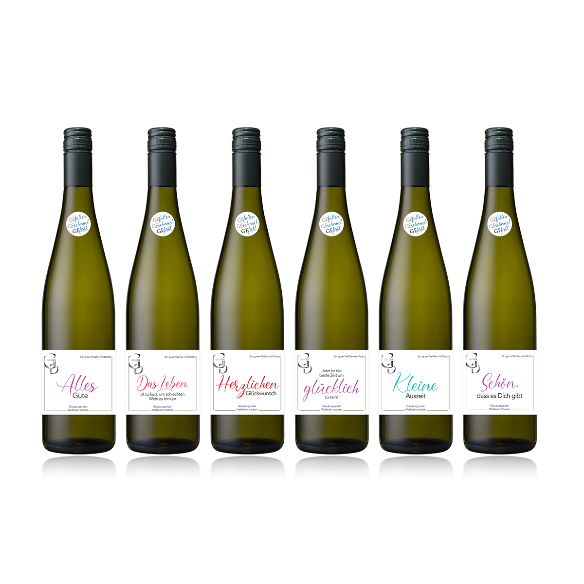 Wein Set “Glückwünsche“ (6 Flaschen)