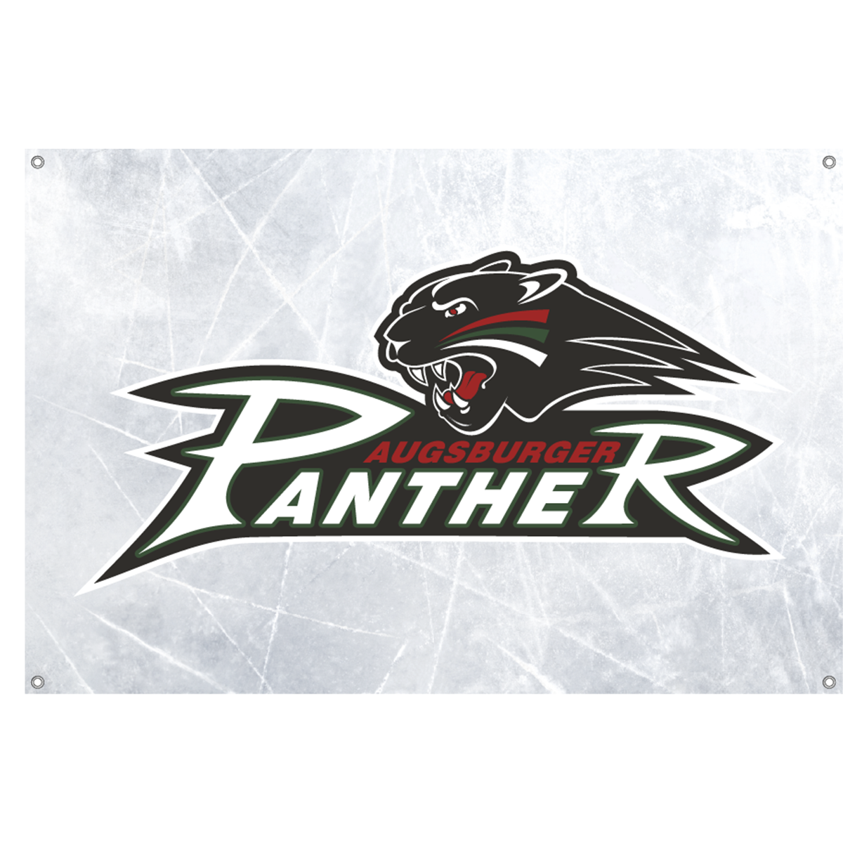 Hiss- und Schwenkfahne "Augsburger Panther" Bild: Hiss- und Schwenkfahne "Augsburger Panther"