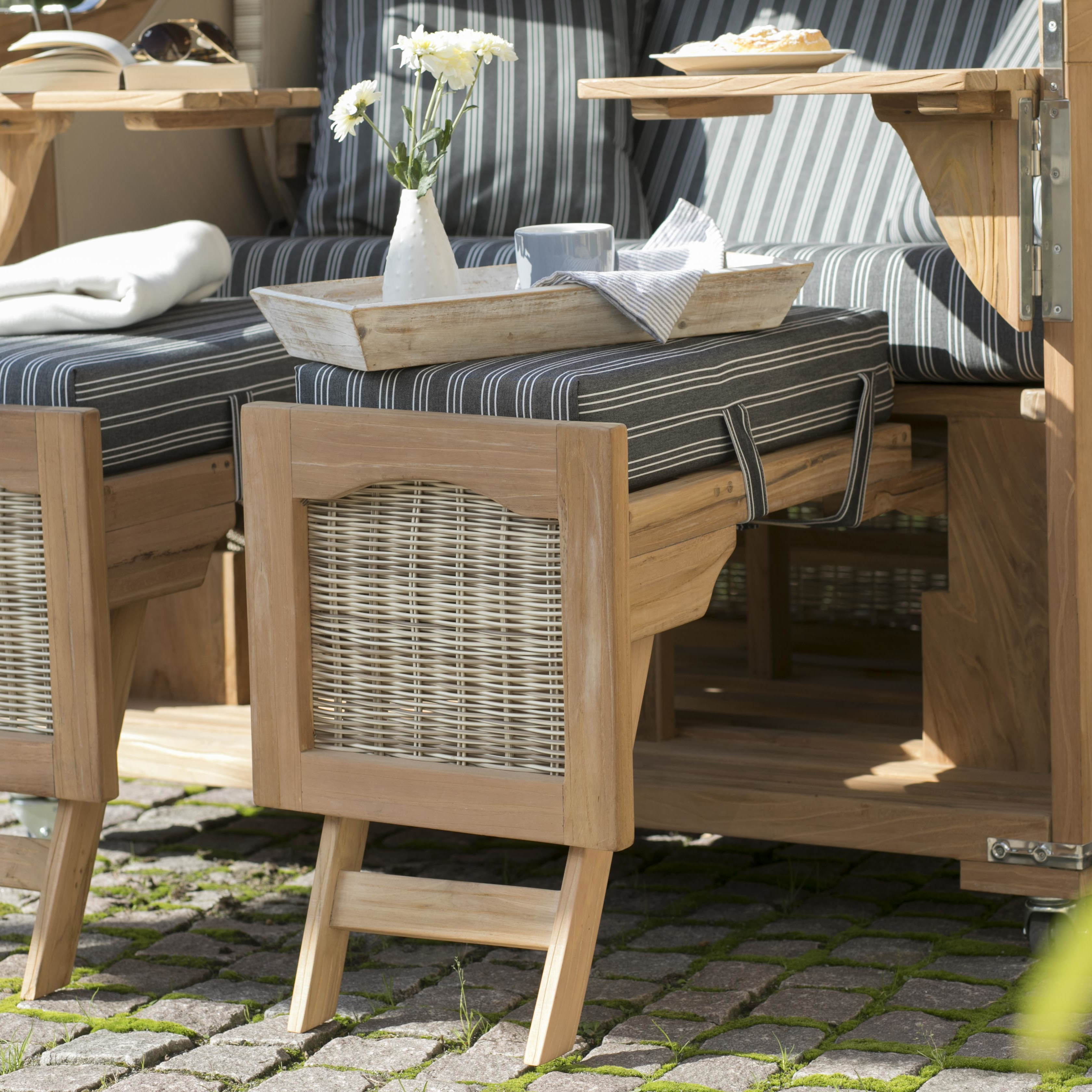 Strandkorb Düne Teak Shell