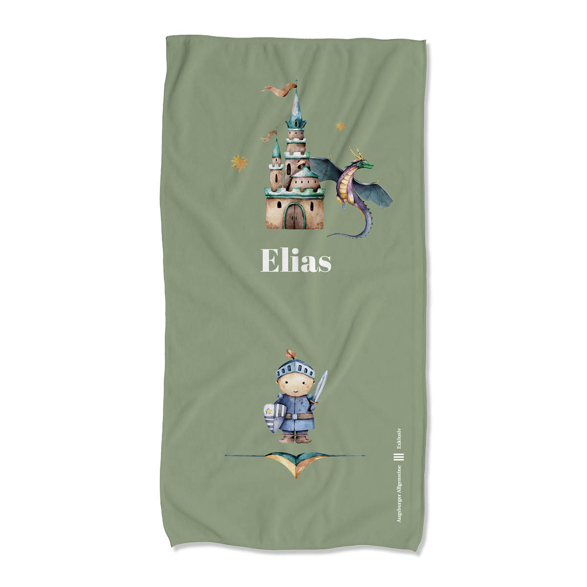 Kinderbadetuch "Ritter" - grün Bild: Kinderbadetuch "Ritter" - grün