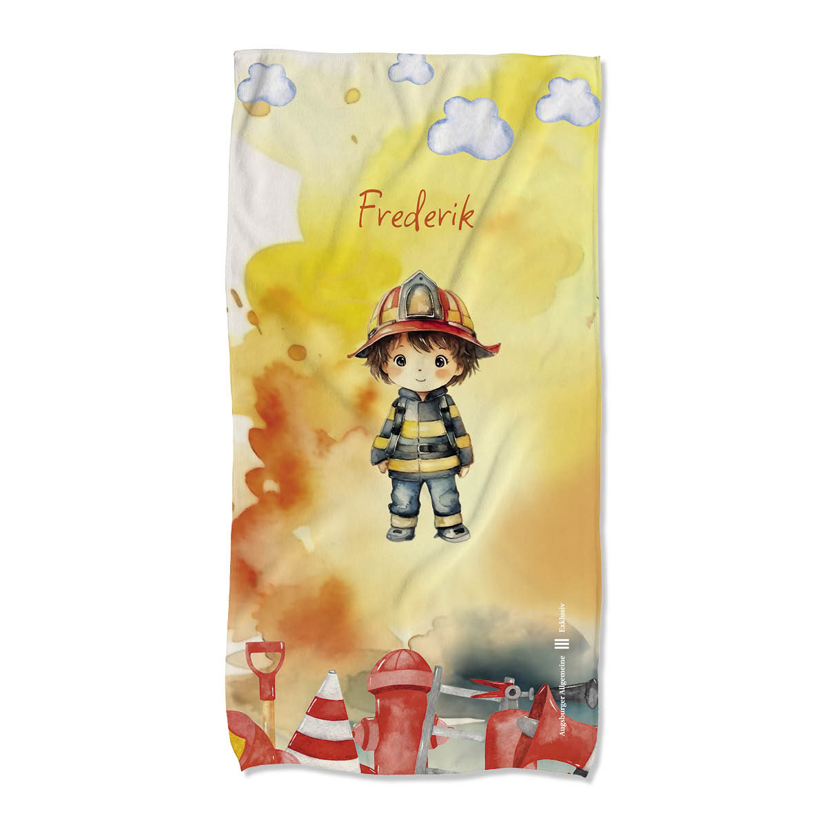 Kinderbadetuch "Feuerwehrmann"  Person, Gesicht, Kopf