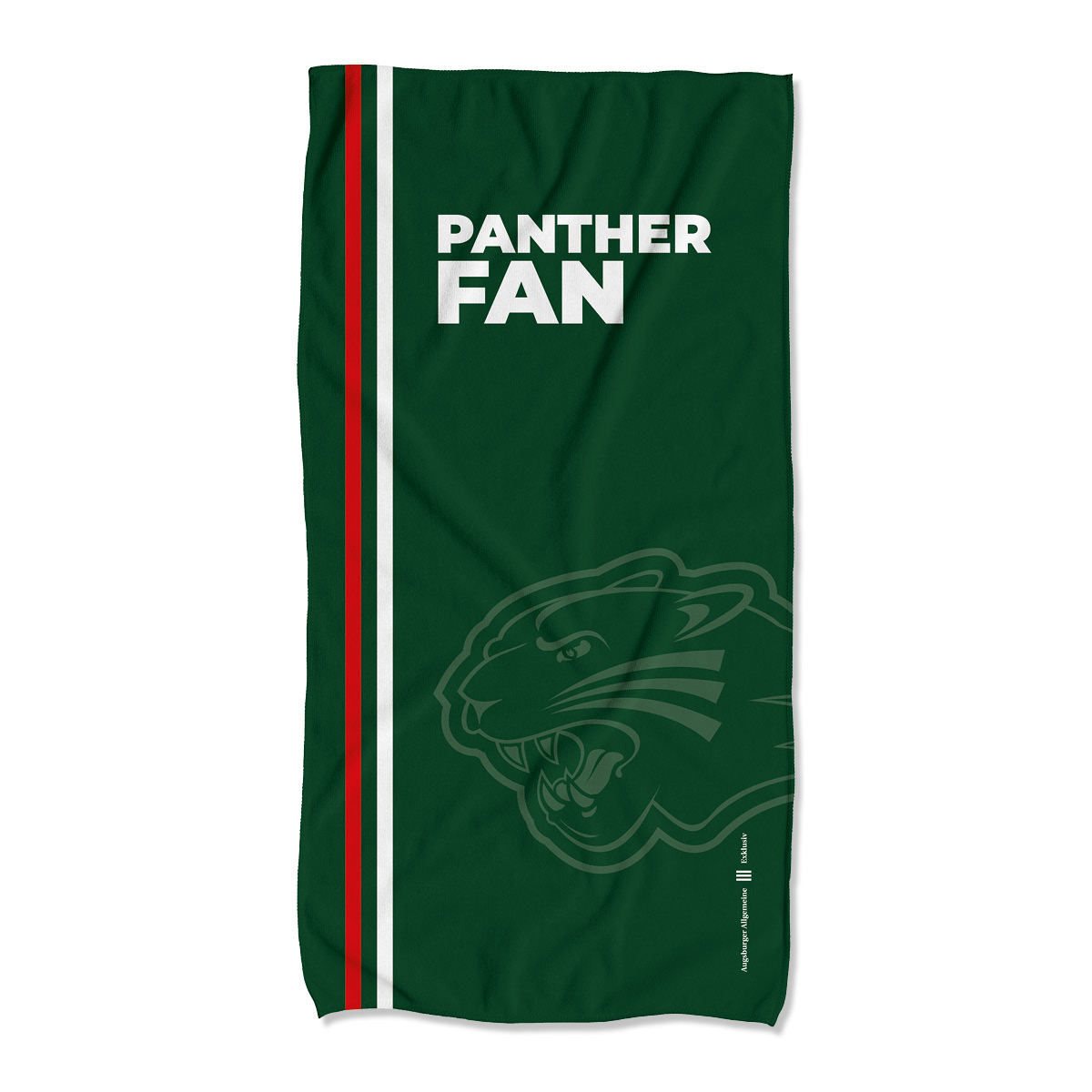 Saunatuch_1200x1200px_Panther_MONTAGE Bild: Liege- oder Saunatuch "Pantherfan"