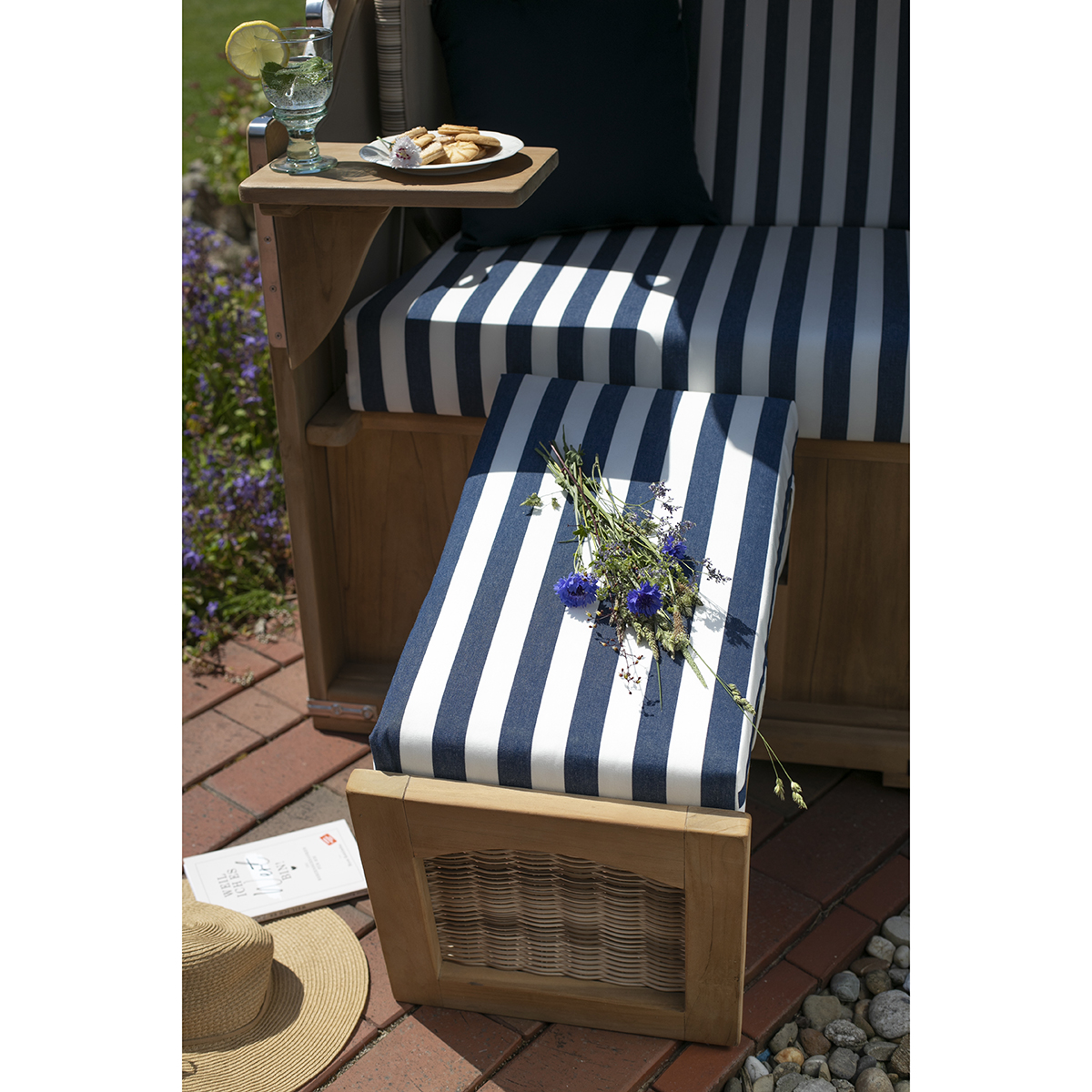 Strandkorb Single “Düne Teak Shell“
