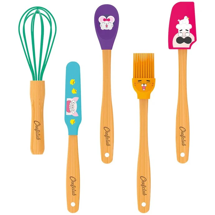 Chefclub: Mini-Küchenutensilien Set für Kinder Besteck, Küchenutensilien, Spatel, Löffel