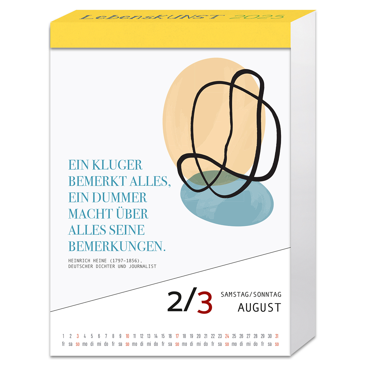 Tagesabreißkalender “Lebenskunst“ 2025