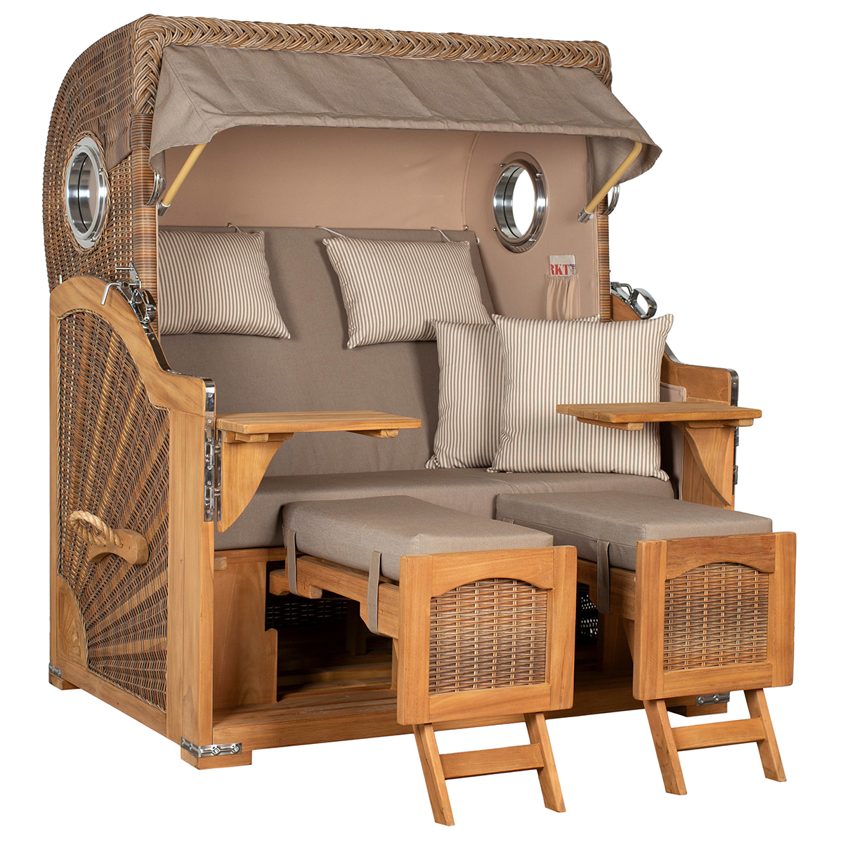 Strandkorb 2,5 Sitzer “Düne Teak Grande“ 