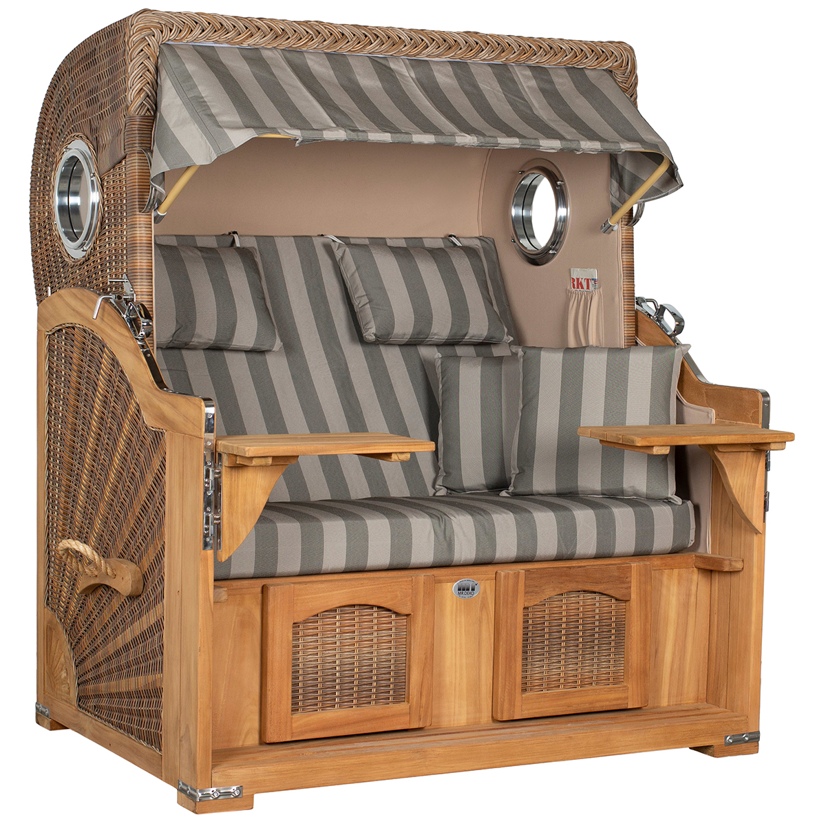 Strandkorb 2,5 Sitzer “Düne Teak Grande“ 