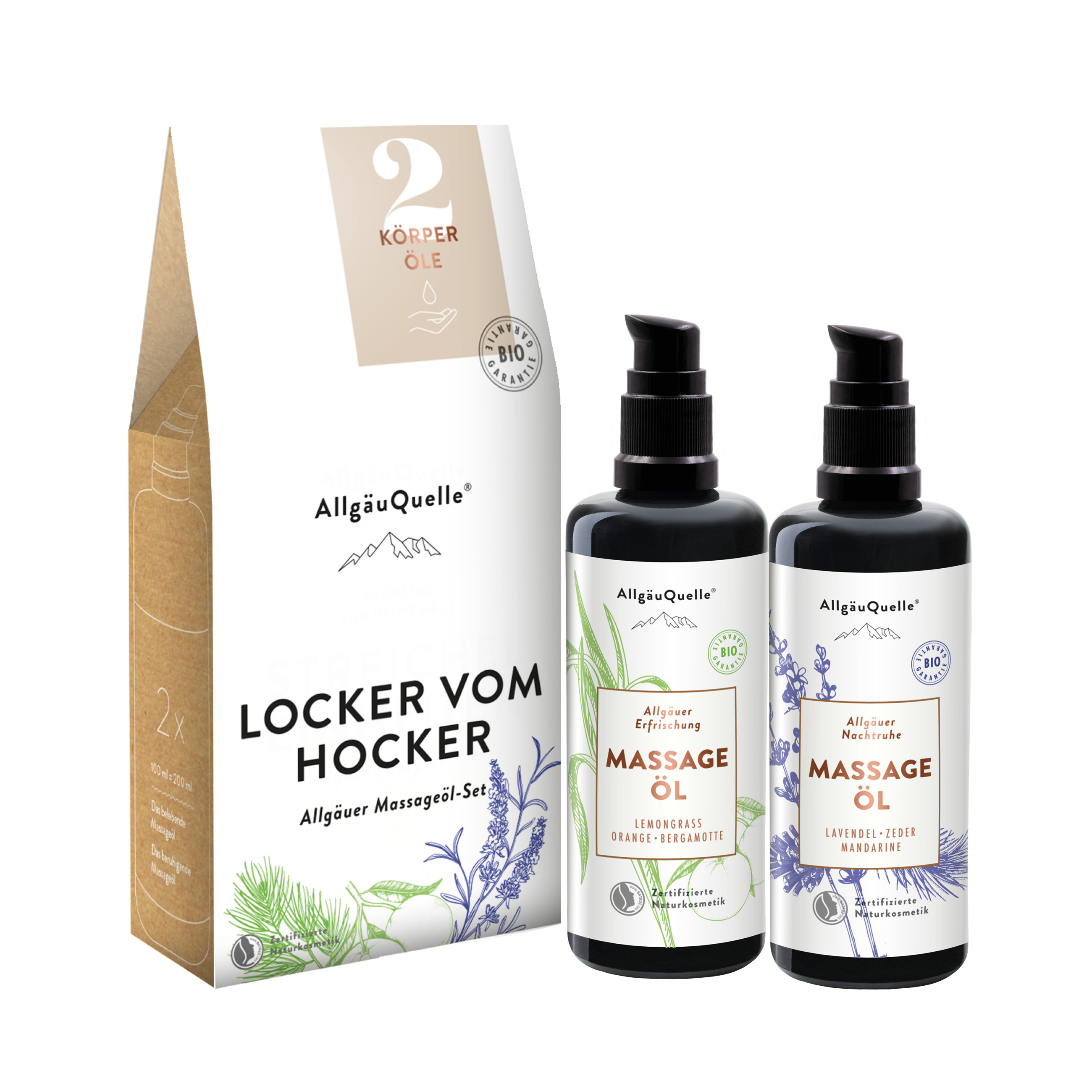 Allgäuer BIO-Massageöl-Set "Locker vom Hocker"