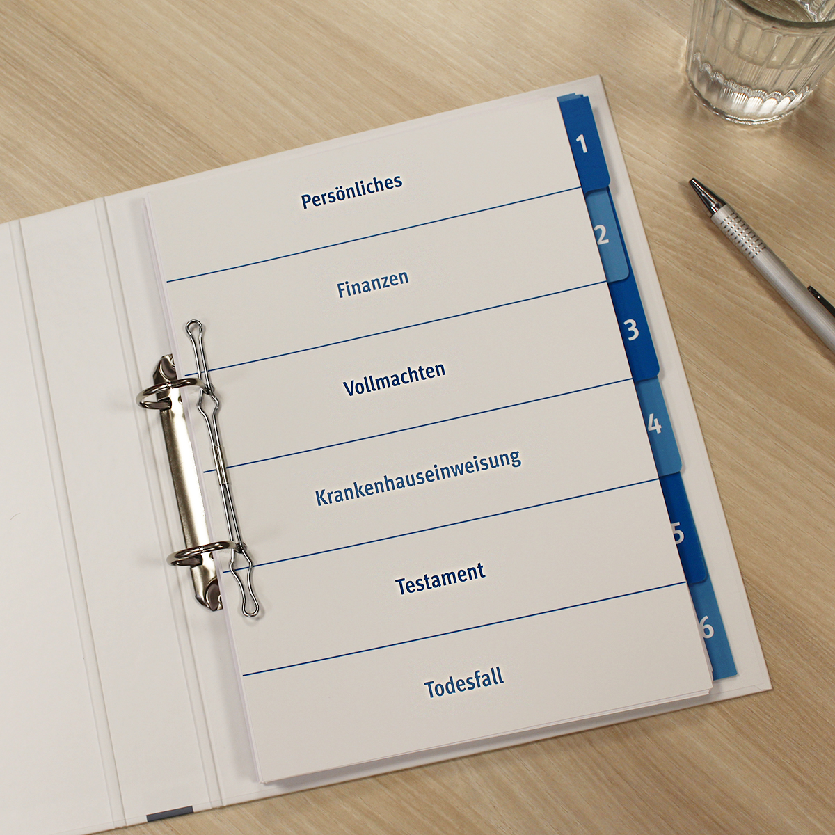 der-vorsorgeordner-inhaltsverzeichnis_1200x1200px Bild: