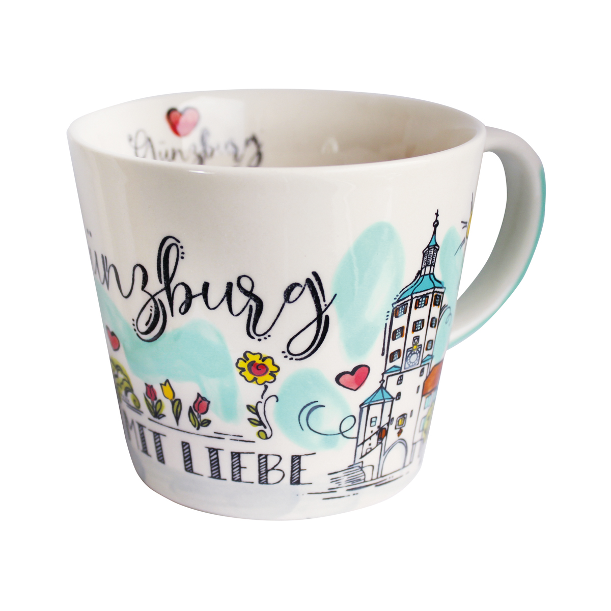 Günzburg Tasse Edition 1 "Mit Liebe" Pokal, Kunst, Porzellan, Töpferei