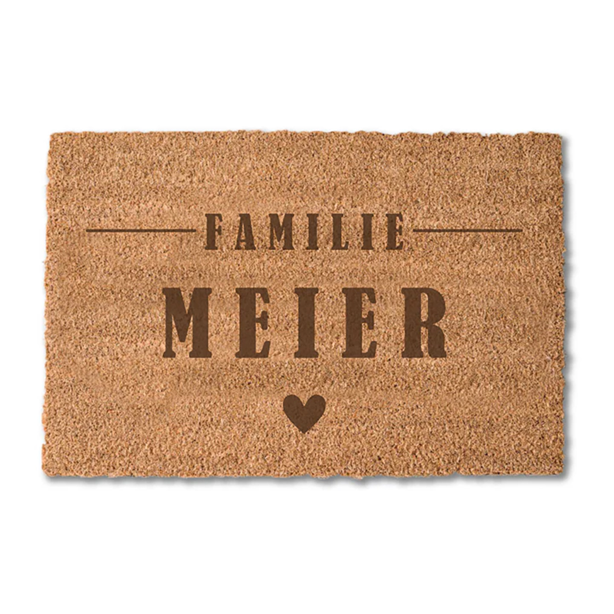 Personalisierbare Kokos-Fußmatte "Familie"