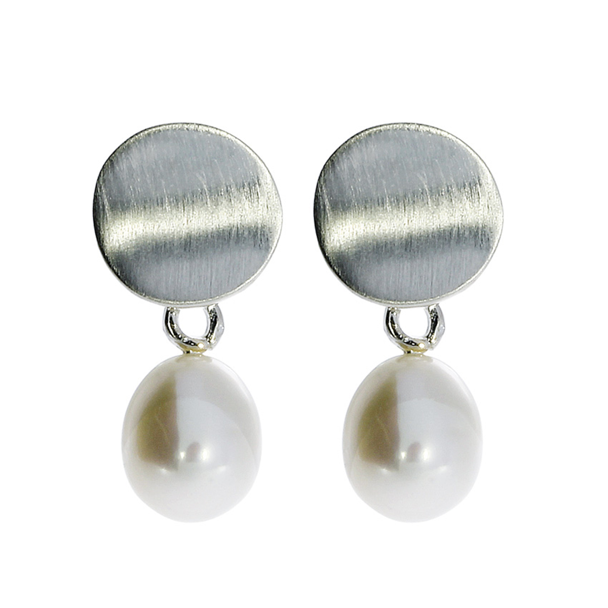 Ohrhänger Silber mit Süsswasserperlen-Tropfen Zubehor, Ohrring, Schmuck, Perle