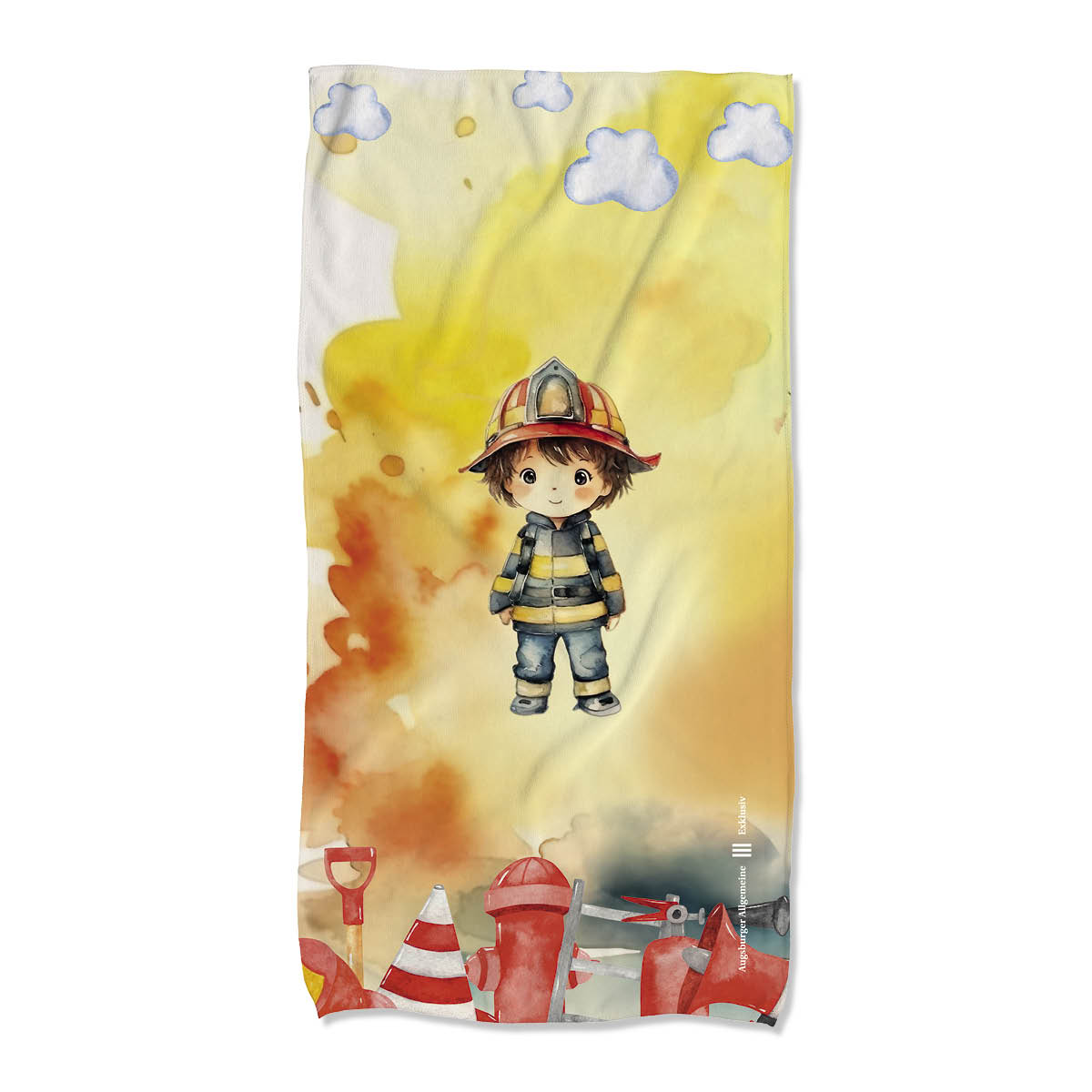 Kinderbadetuch "Feuerwehrmann" Bild: Kinderbadetuch "Feuerwehrmann"