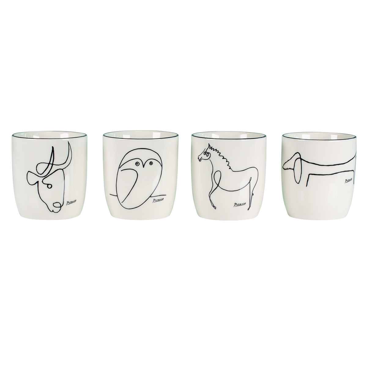 0941419_SL01_PicassoBecher_1200x1200 Bild: Pablo Picasso: Becher mit Künstlermotiven "Animaux" im Set