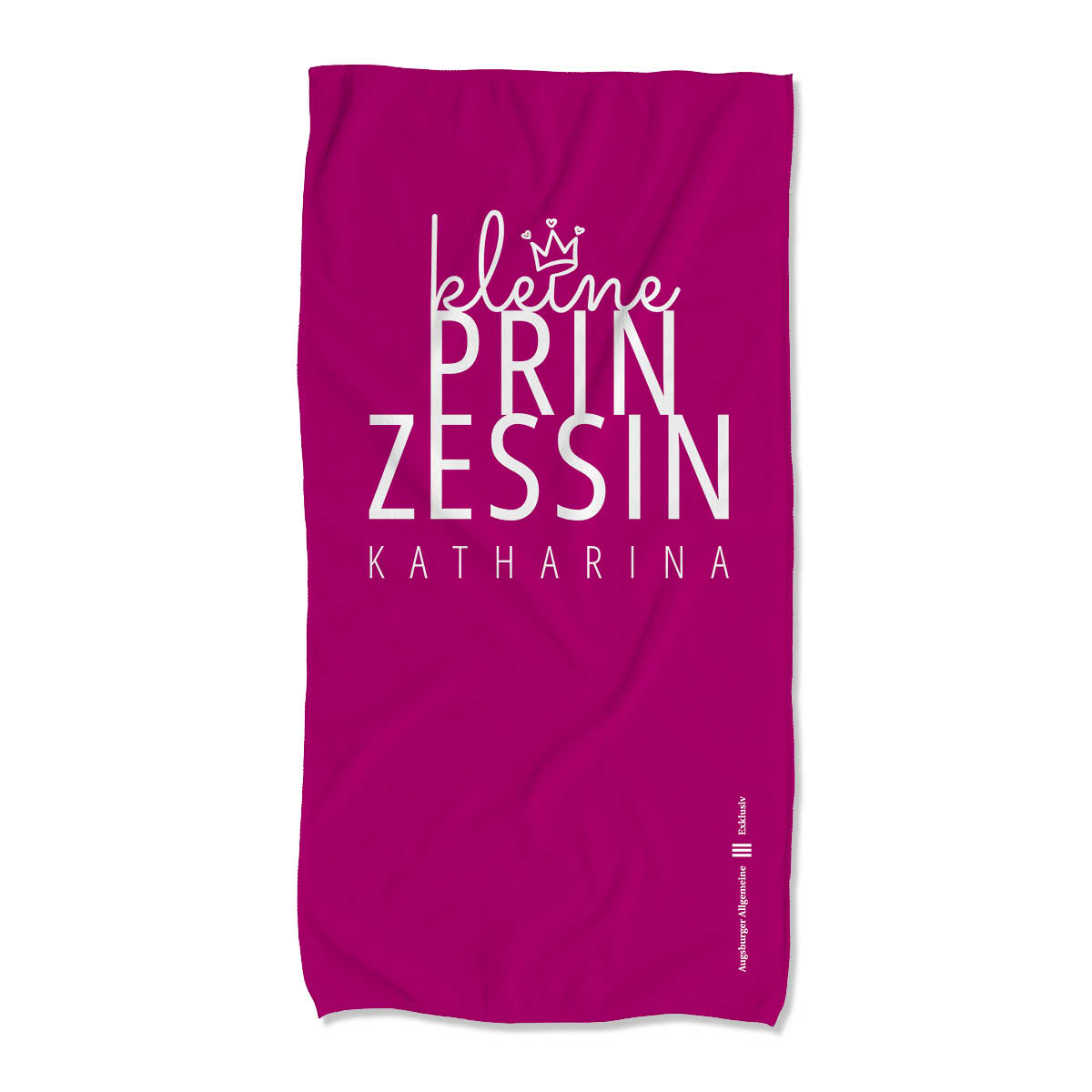 Kinderstrandtuch "kleine Prinzessin" - pink