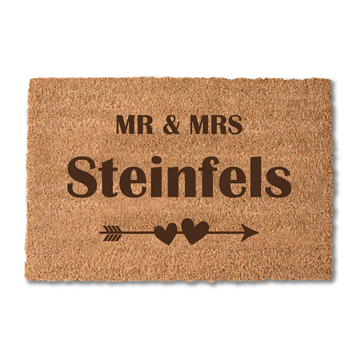 Personalisierbare Kokos-Fußmatte "Mr. und Mrs." 