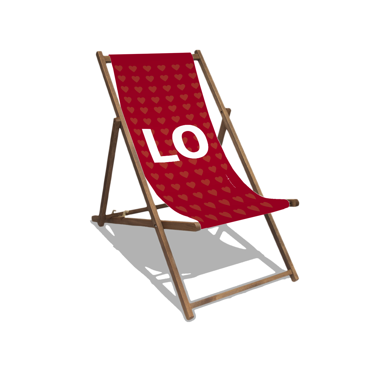 Holz-Liegestuhlset "Love"
