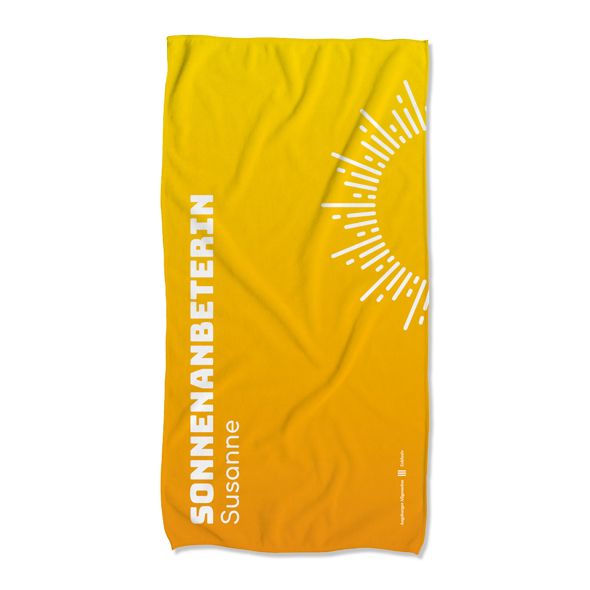 Liege- oder Saunatuch "Sonnenanbeterin"