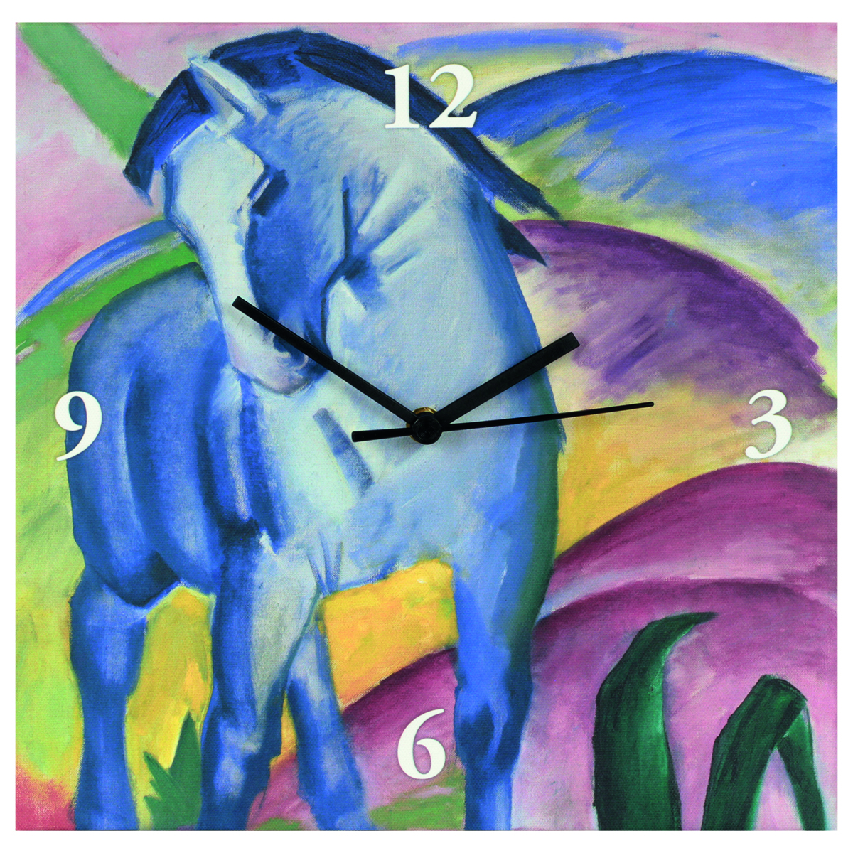 Wanduhr_Blaues-Pferd_1200x1200px Bild: