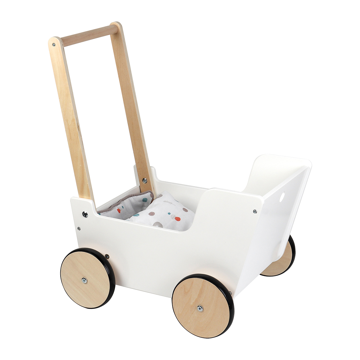 12496_small_foot_Schiebe_und_Puppenwagen_Little_Button_schreag Bild: Puppenwagen "Little Button“
