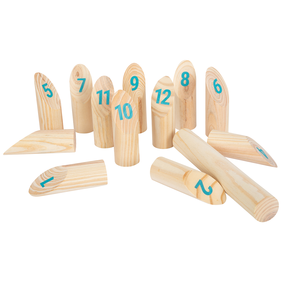 Wikingerspiel Kubb mit Zahlen "Active“