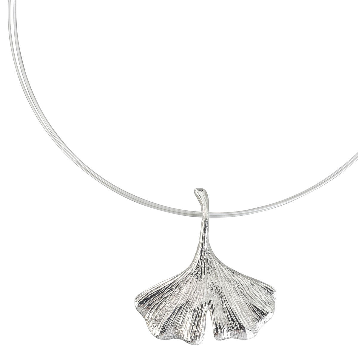 Collier-Ginko-silber Bild:
