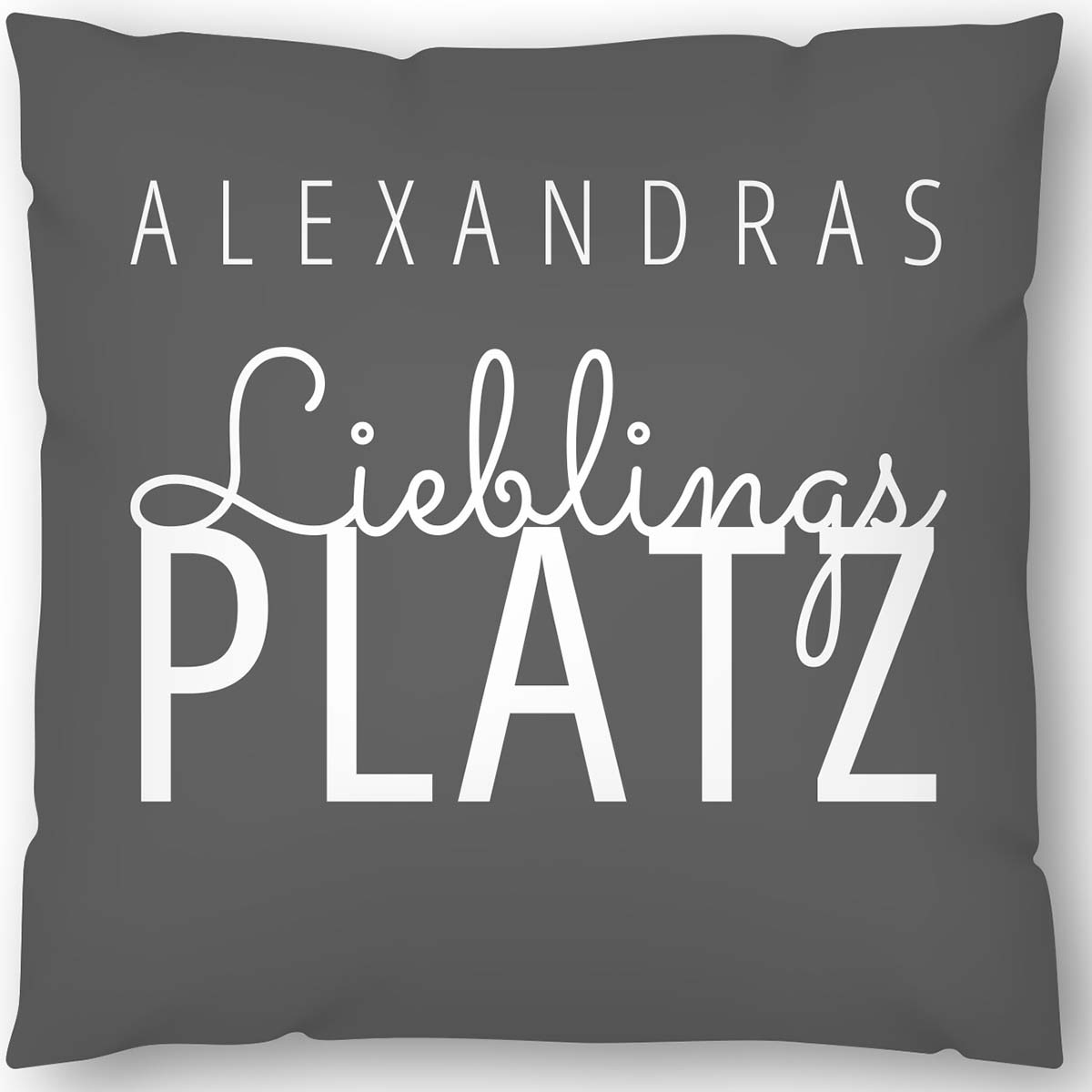 40x40_Kissen_Lieblingsplatz_anthrazit_Name_1200x1200 Bild: Kissen “Lieblingsplatz“ - grau
