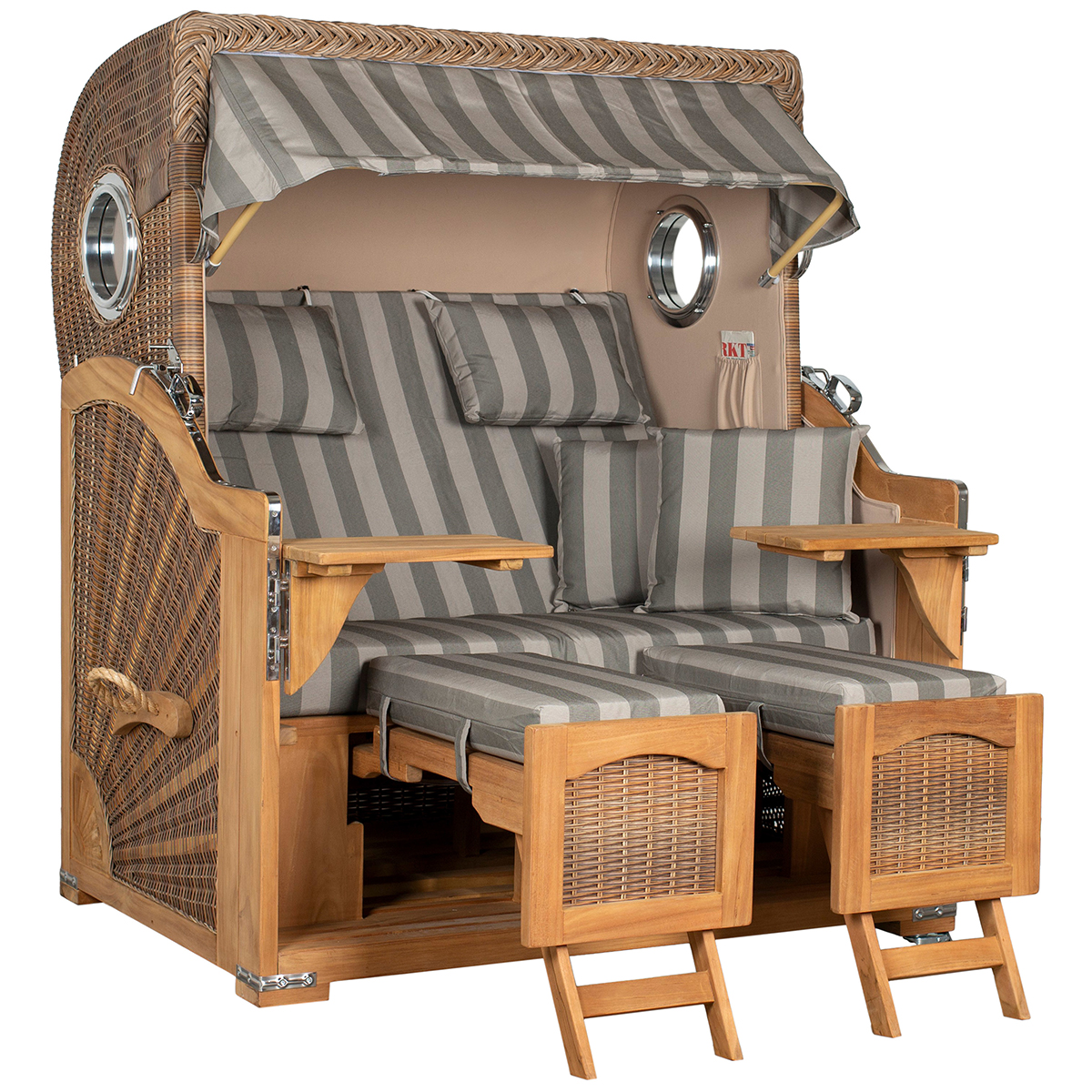 Strandkorb 2,5 Sitzer “Düne Teak Grande“ 