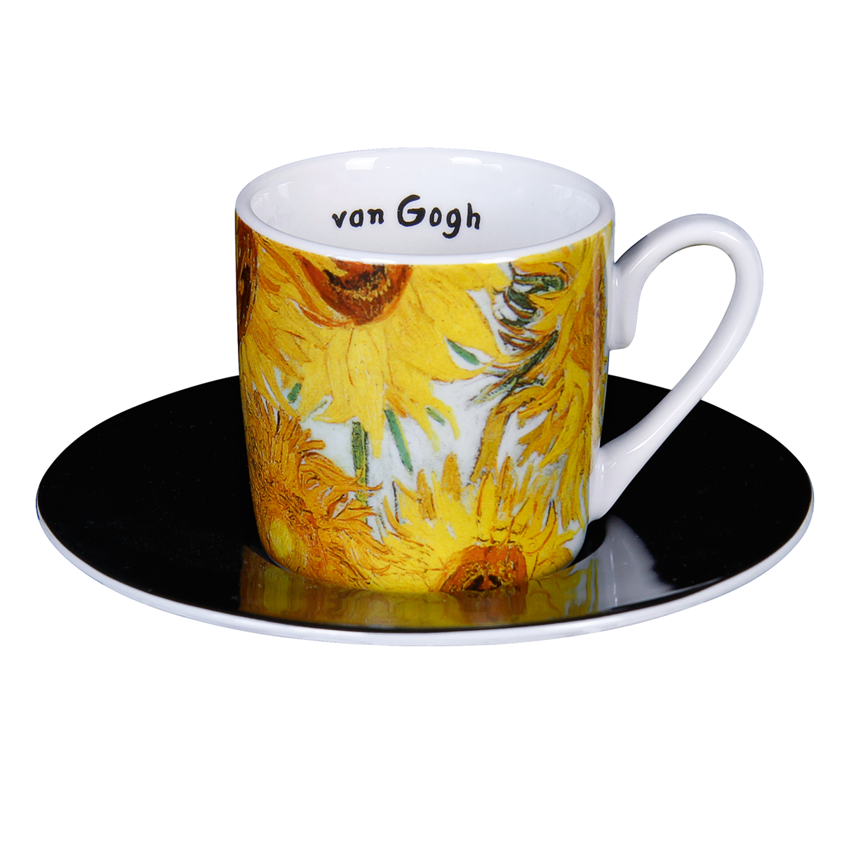 Vincent van Gogh: 4 Espressotassen mit Künstlermotiven im Set, Porzellan