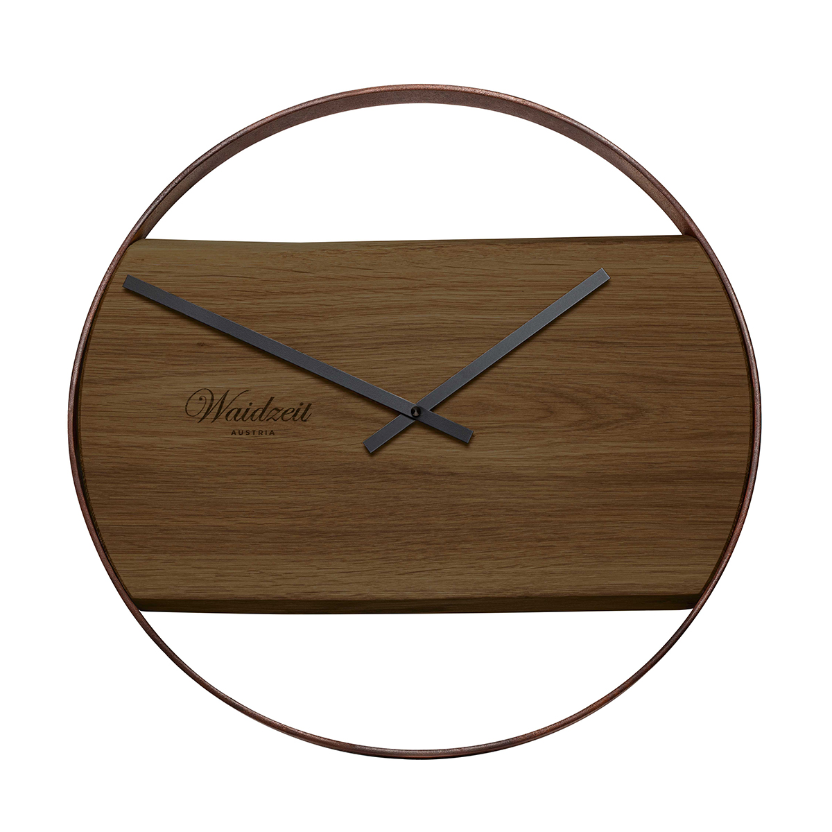 Waidzeit_Wanduhr_Premium_Walnuss_1200x1200px Bild:
