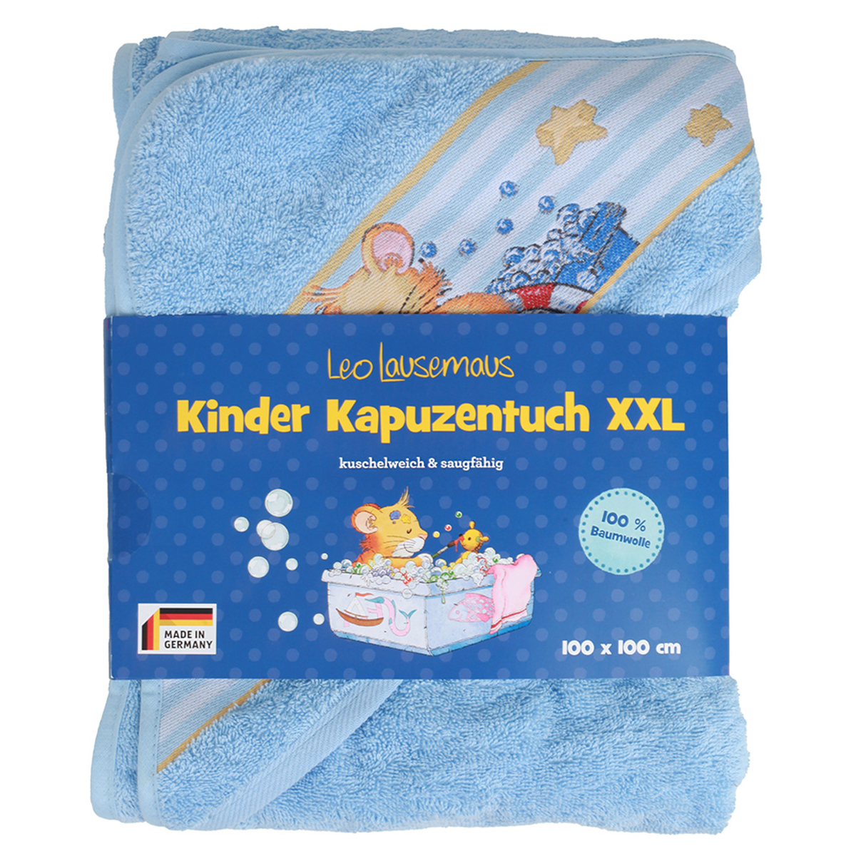 Leo Lausemaus Kinder Kapuzenhandtuch