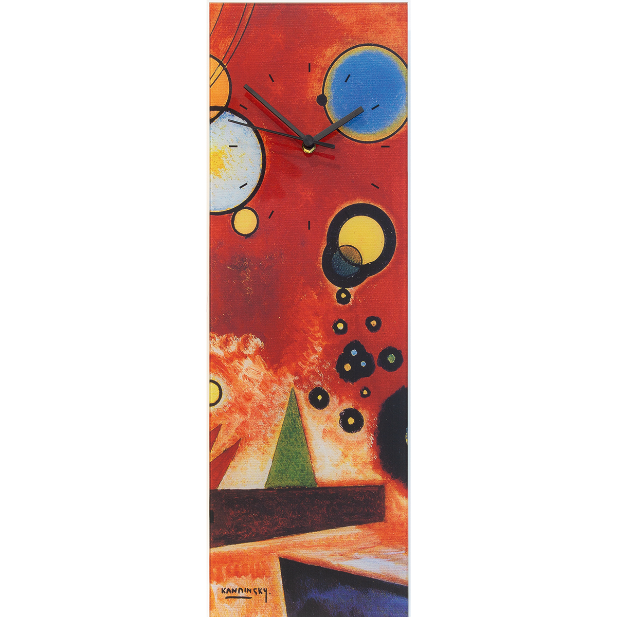 Wassily Kandinsky: Wanduhr "Schweres Rot" Kunst, Moderne Kunst, Malerei, Grußkarte, Post