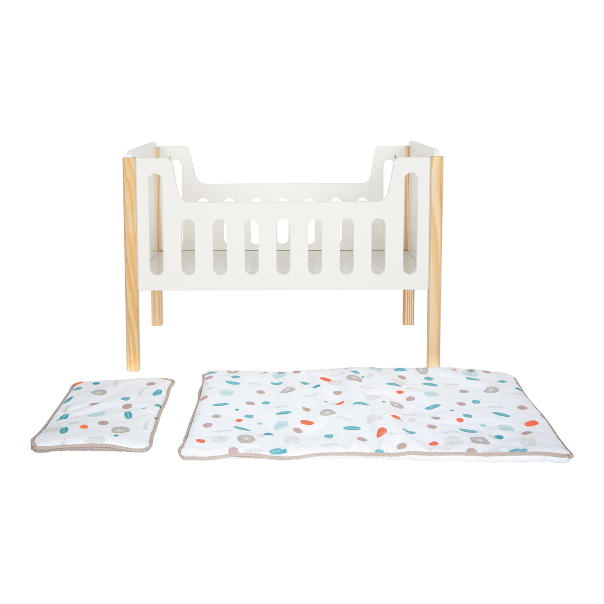 12495_small_foot_Puppengitterbett_Little_Button_Puppenbett_Bettwaesche_Vorderseite Bild: