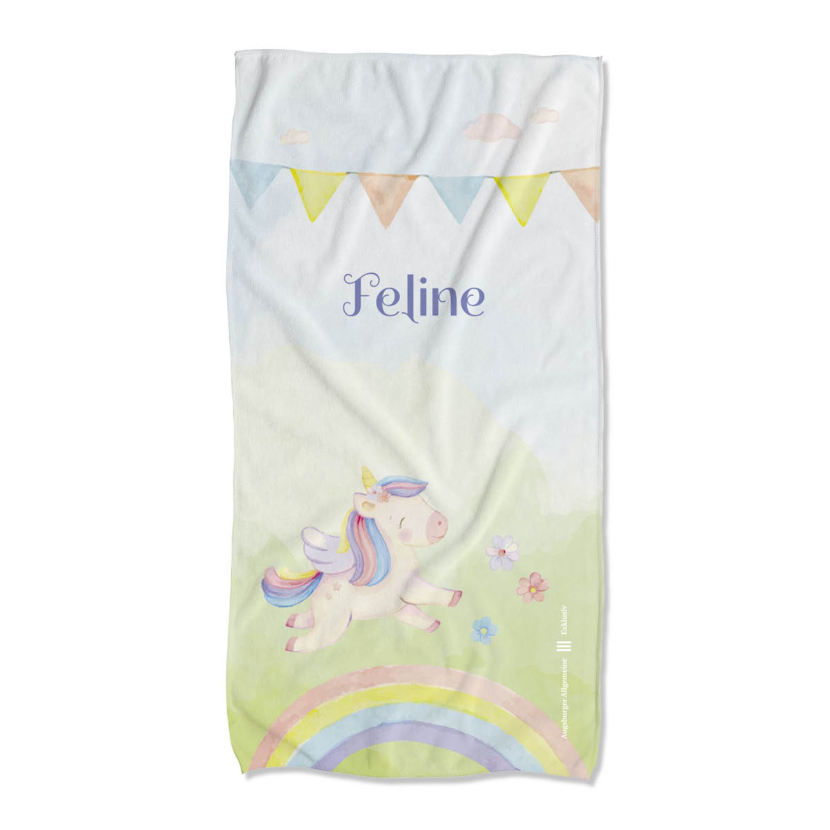 Kinderbadetuch "Einhorn" - bunt Bild: Kinderbadetuch "Einhorn" - bunt