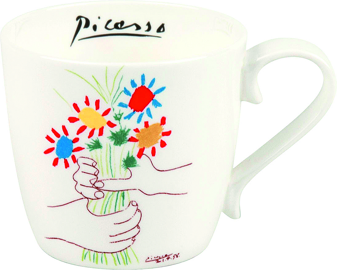 0828716_SL04 Bild: Pablo Picasso: 4 Porzellanbecher mit Künstlermotiven im Set