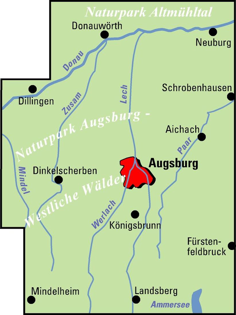 ADFC-Regionalkarte Augsburg und Umgebung