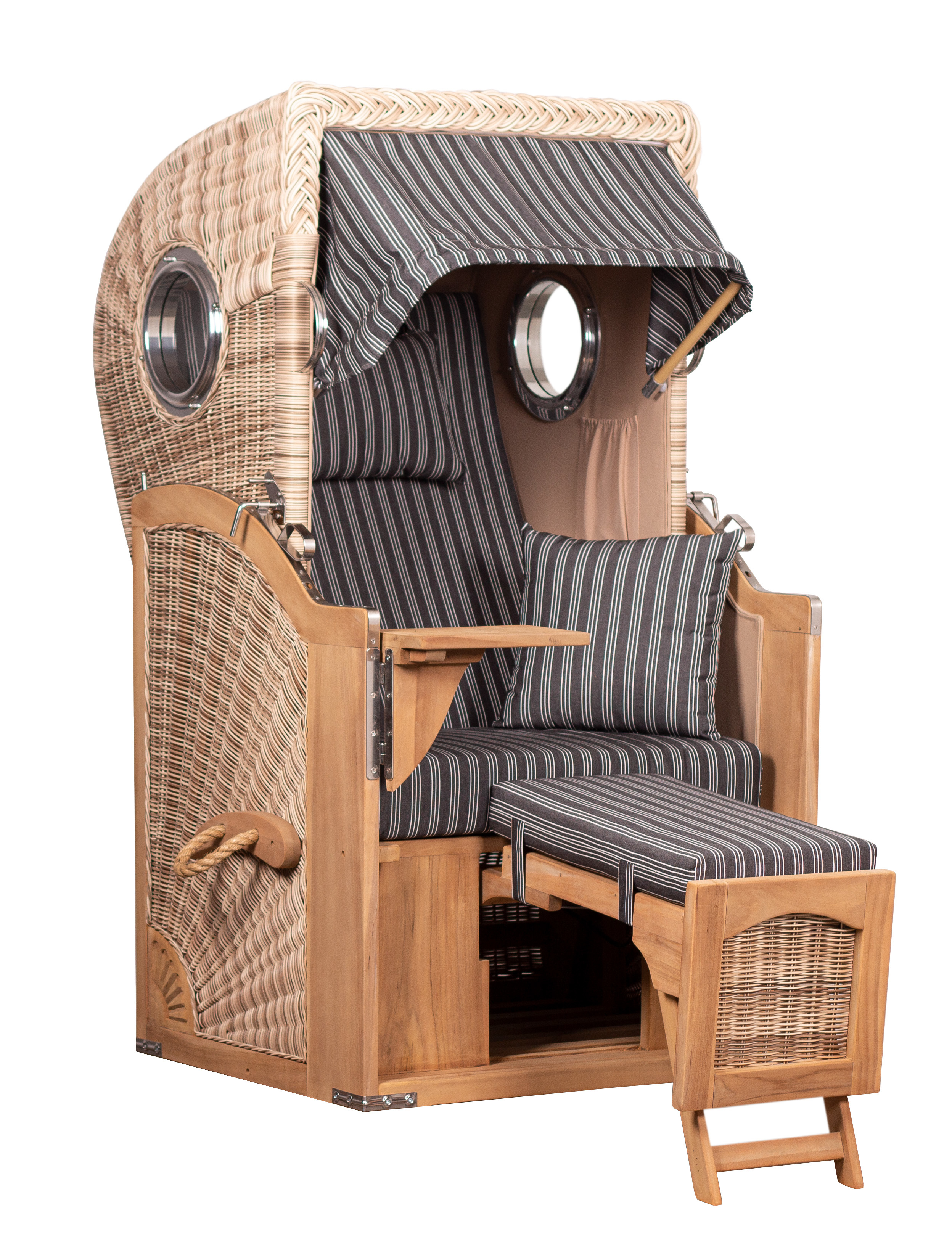Strandkorb Single “Düne Teak Shell“